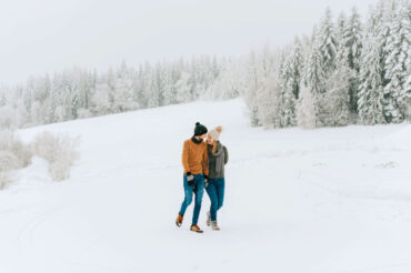 Justyna i Łukasz – zimowa sesja narzeczeńska w górach